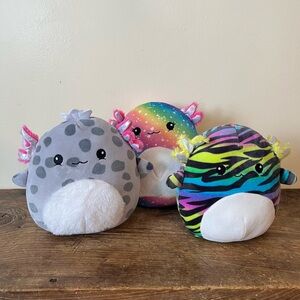 Squishmallows Axolotl 8” Bundle of Three Mystery Squad Edition Scented